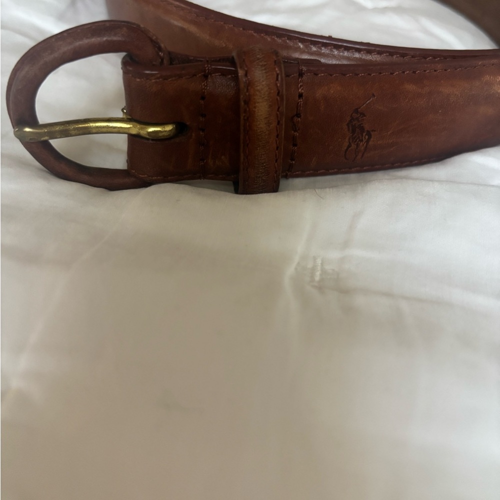 Vintage Polo by Ralph Lauren Brown Leather Belt